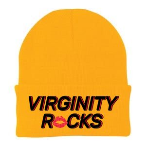 Virginity Rocks Kiss Lips Knit Cap Winter Beanie