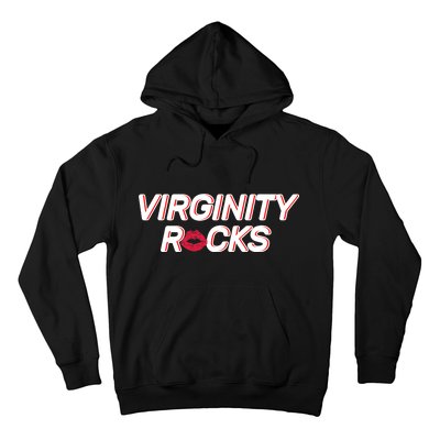 Virginity Rocks Kiss Lips Hoodie