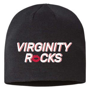 Virginity Rocks Kiss Lips Sustainable Beanie