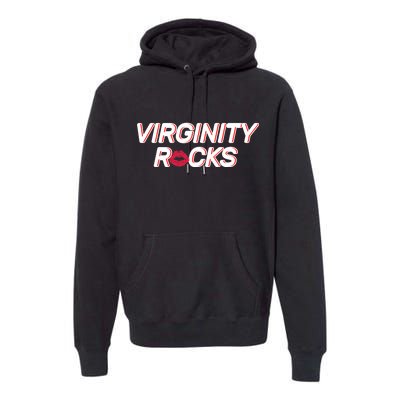 Virginity Rocks Kiss Lips Premium Hoodie