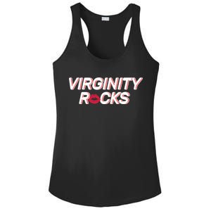 Virginity Rocks Kiss Lips Ladies PosiCharge Competitor Racerback Tank