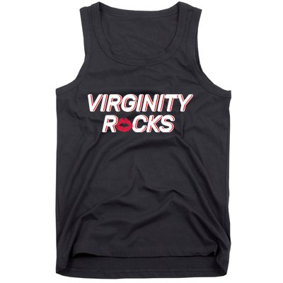 Virginity Rocks Kiss Lips Tank Top