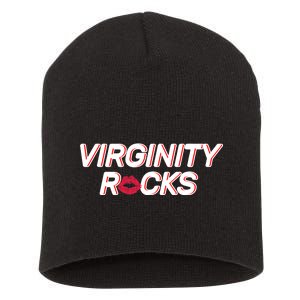 Virginity Rocks Kiss Lips Short Acrylic Beanie