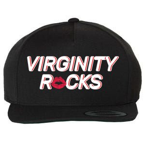 Virginity Rocks Kiss Lips Wool Snapback Cap