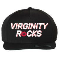 Virginity Rocks Kiss Lips Wool Snapback Cap