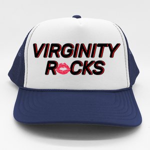 Virginity Rocks Kiss Lips Trucker Hat