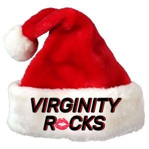 Virginity Rocks Kiss Lips Premium Christmas Santa Hat