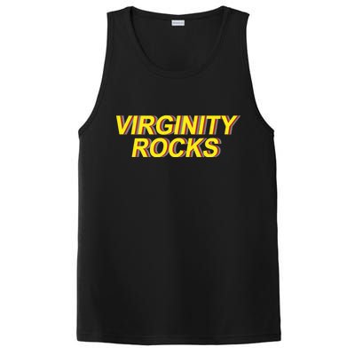 Virginity Rocks Retro Funny PosiCharge Competitor Tank