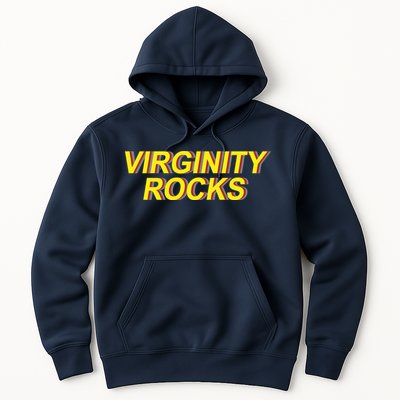 Virginity Rocks Retro Funny Hoodie