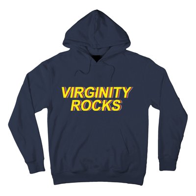 Virginity Rocks Retro Funny Hoodie