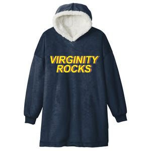 Virginity Rocks Retro Funny Hooded Wearable Blanket