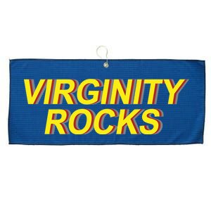 Virginity Rocks Retro Funny Large Microfiber Waffle Golf Towel