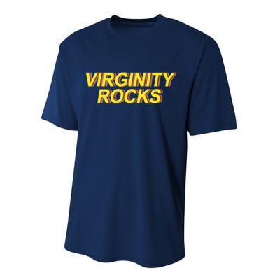 Virginity Rocks Retro Funny Performance Sprint T-Shirt