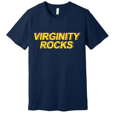 Virginity Rocks Retro Funny Premium T-Shirt