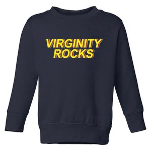 Virginity Rocks Retro Funny Toddler Sweatshirt