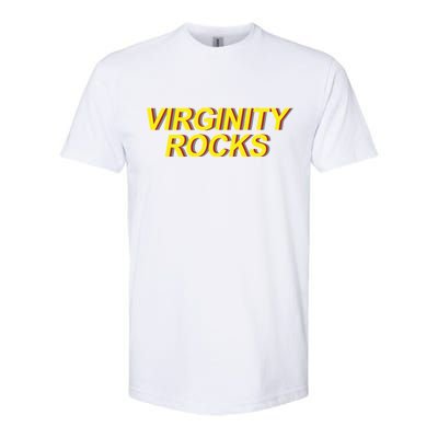 Virginity Rocks Retro Funny Softstyle® CVC T-Shirt