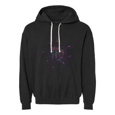 Virgo Floral Zodiac Garment-Dyed Fleece Hoodie
