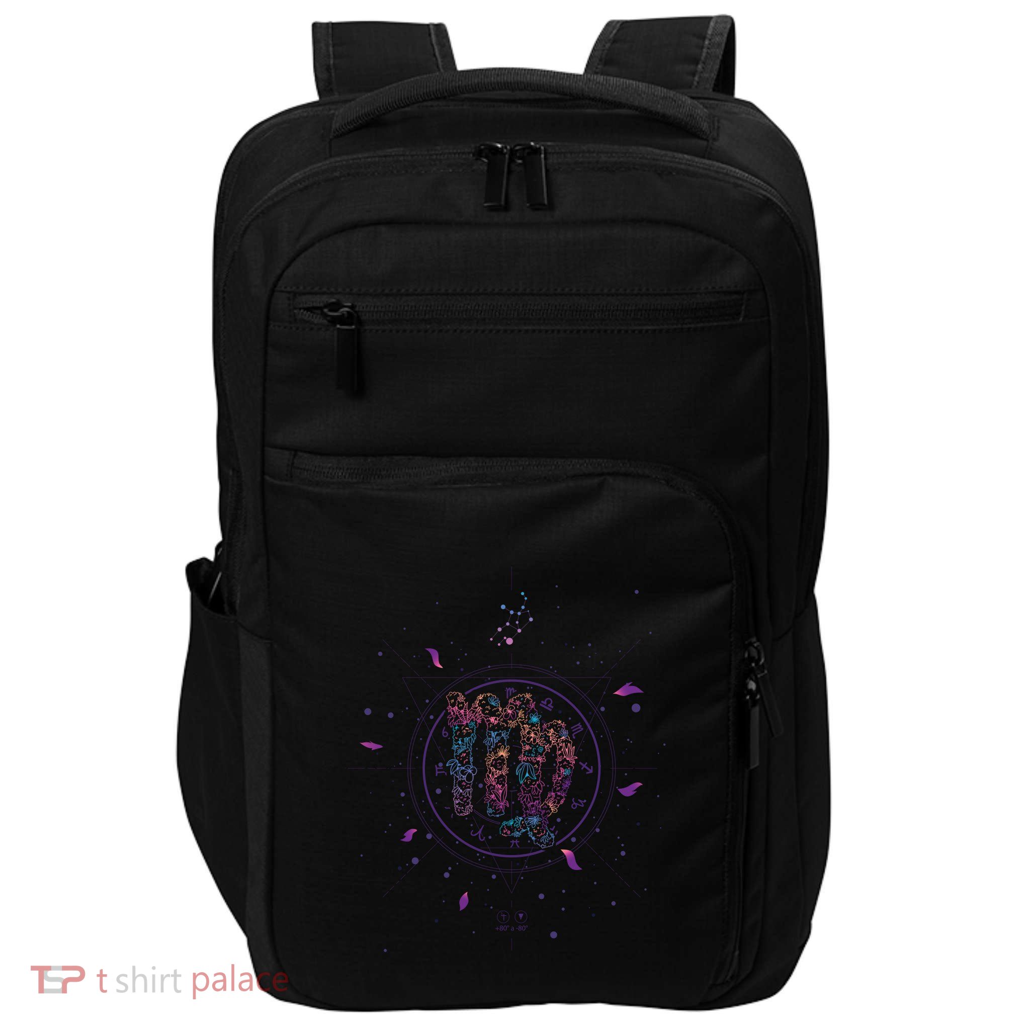 Virgo Floral Zodiac Impact Tech Backpack