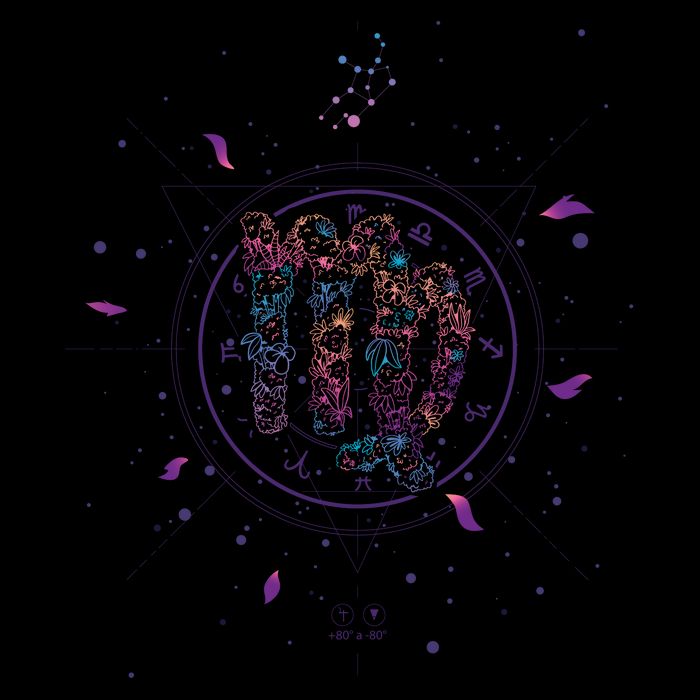 Virgo Floral Zodiac Impact Tech Backpack