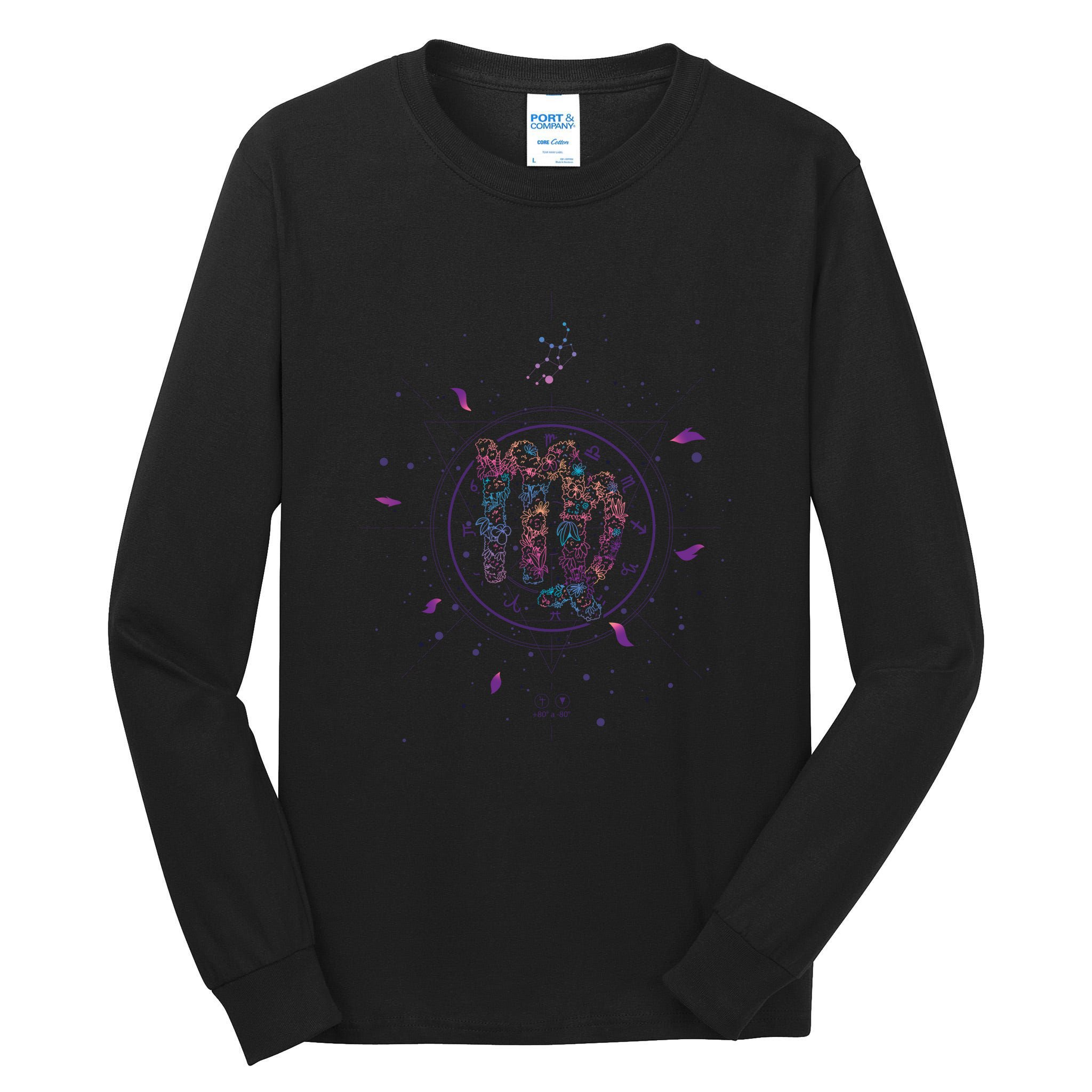 Virgo Floral Zodiac Tall Long Sleeve T-Shirt