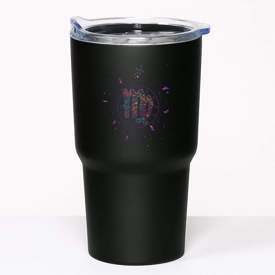 Virgo Floral Zodiac Tumbler