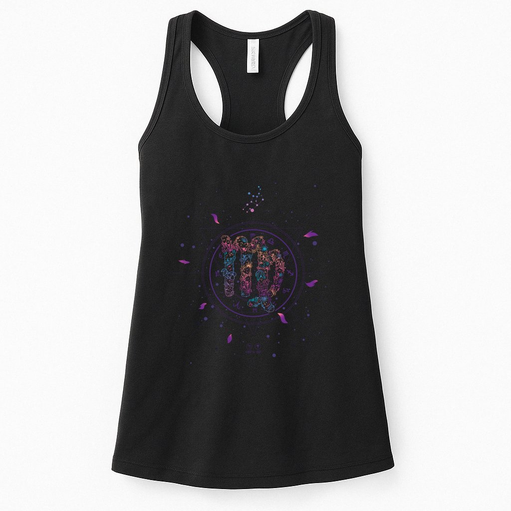 Virgo Floral Zodiac Womens Tank Top
