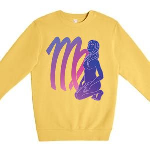 Virgo Girl Zodiac Sign Premium Crewneck Sweatshirt