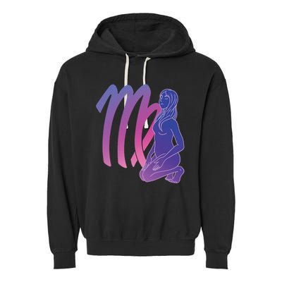 Virgo Girl Zodiac Sign Garment-Dyed Fleece Hoodie