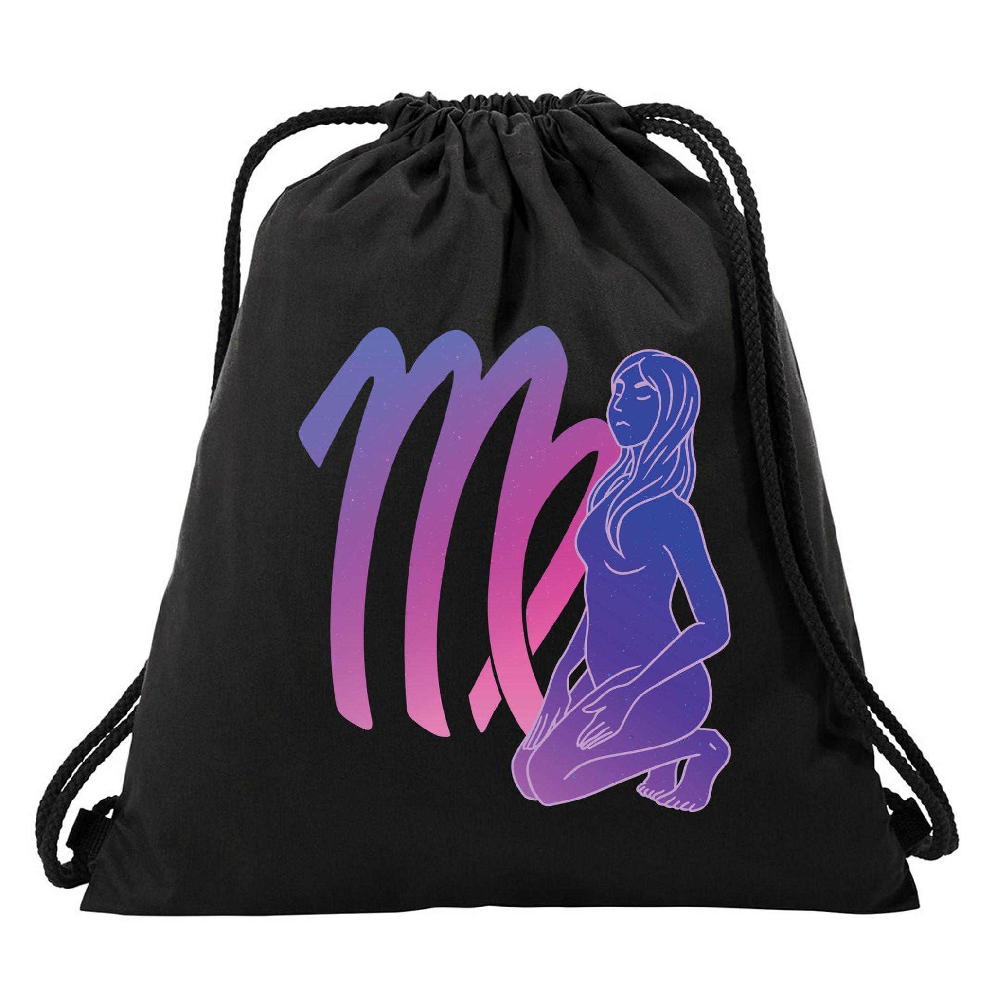 Virgo Girl Zodiac Sign Drawstring Bag