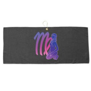 Virgo Girl Zodiac Sign Large Microfiber Waffle Golf Towel