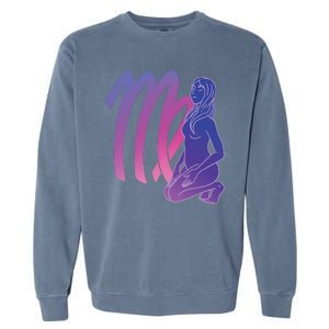 Virgo Girl Zodiac Sign Garment-Dyed Sweatshirt