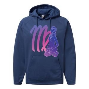 Virgo Girl Zodiac Sign Performance Fleece Hoodie