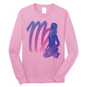 Virgo Girl Zodiac Sign Long Sleeve Shirt