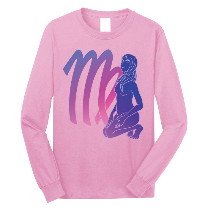 Virgo Girl Zodiac Sign Long Sleeve Shirt