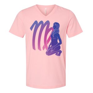 Virgo Girl Zodiac Sign V-Neck T-Shirt