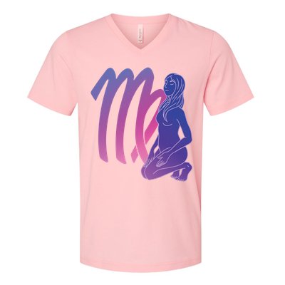 Virgo Girl Zodiac Sign V-Neck T-Shirt