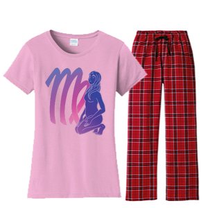 Virgo Girl Zodiac Sign Women's Flannel Pajama Set