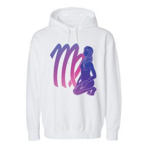 Virgo Girl Zodiac Sign Garment-Dyed Fleece Hoodie