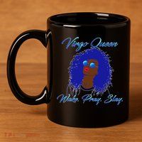 Virgo Queen Wake Pray Slay 11oz C Handle Ceramic Mug