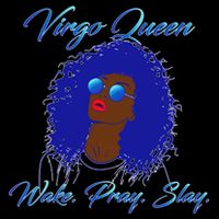 Virgo Queen Wake Pray Slay Drawstring Bag