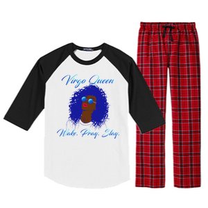 Virgo Queen Wake Pray Slay Raglan Sleeve Pajama Set