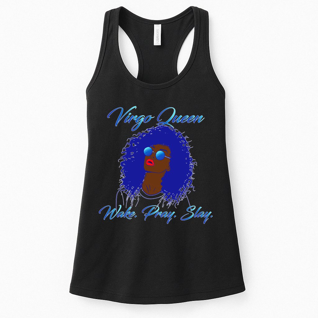Virgo Queen Wake Pray Slay Womens Tank Top