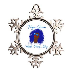 Virgo Queen Wake Pray Slay Metallic Star Ornament