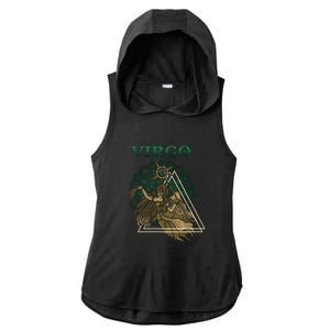 Virgo stylized design Ladies PosiCharge Tri-Blend Wicking Draft Hoodie Tank