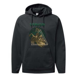 Virgo stylized design Performance Fleece Hoodie