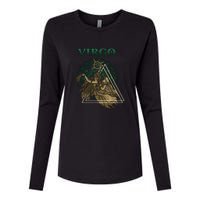 Virgo stylized design Womens Cotton Relaxed Long Sleeve T-Shirt