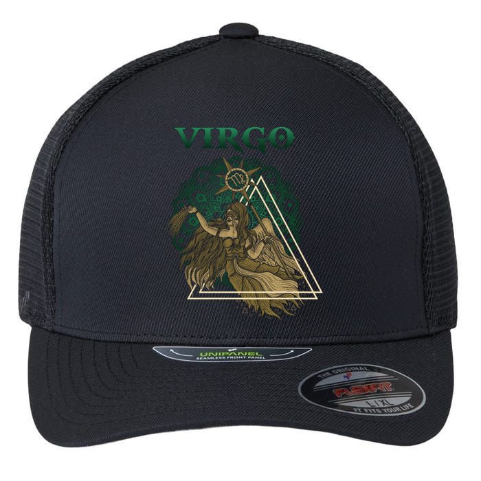 Virgo stylized design Flexfit Unipanel Trucker Cap