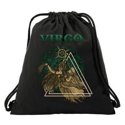 Virgo stylized design Drawstring Bag