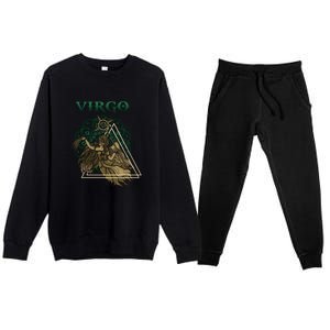 Virgo stylized design Premium Crewneck Sweatsuit Set