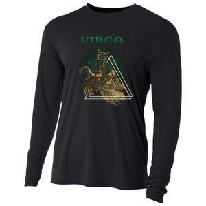 Virgo stylized design Cooling Performance Long Sleeve Crew